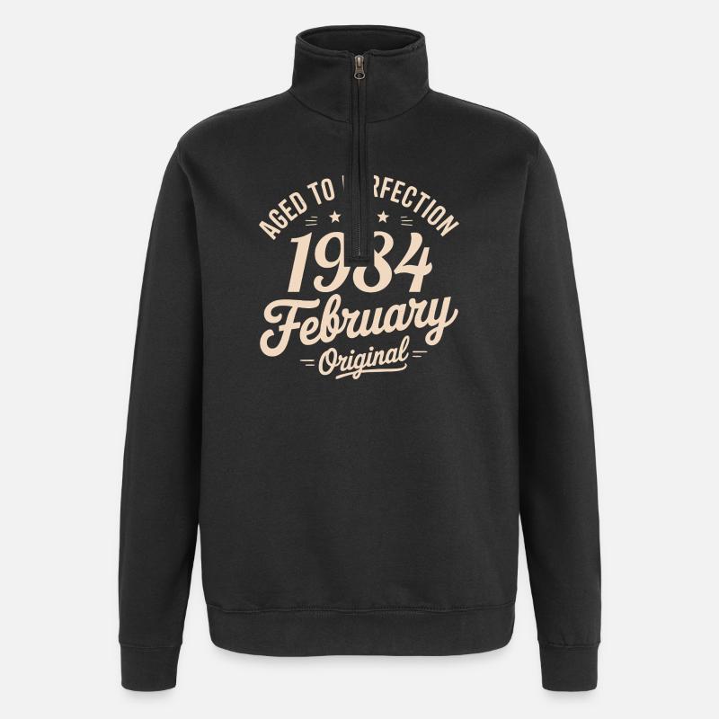 Février 1984 - February 1984 - Sweat à zip 1/4 - noir