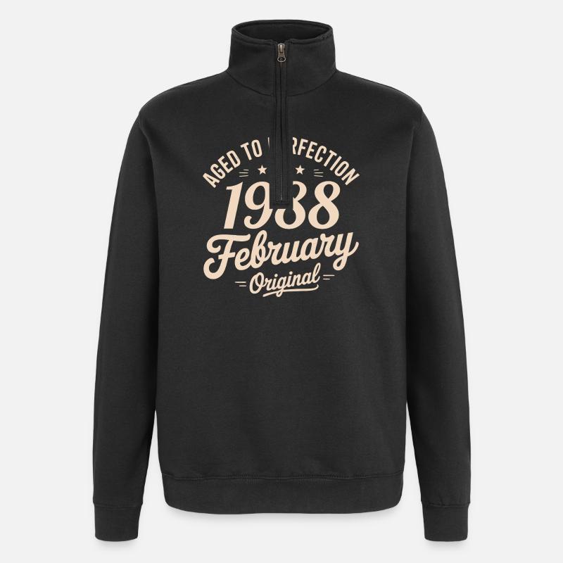 Février 1988 - February 1988 - Sweat à zip 1/4 - noir