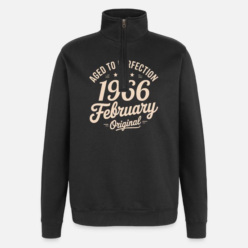 Février 1966 - February 1966 - Sweat à zip 1/4 - noir