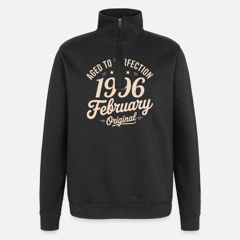 Février 1996 - February 1996 - Sweat à zip 1/4 - noir
