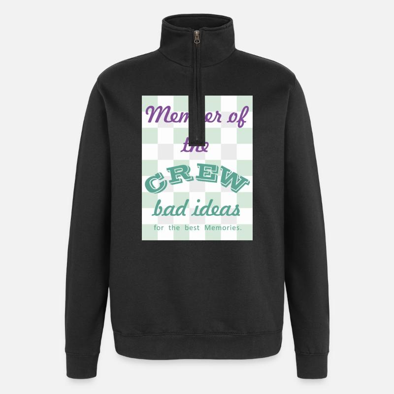 Membre d’équipage : Mauvaises idées - Sweat à zip 1/4 - noir