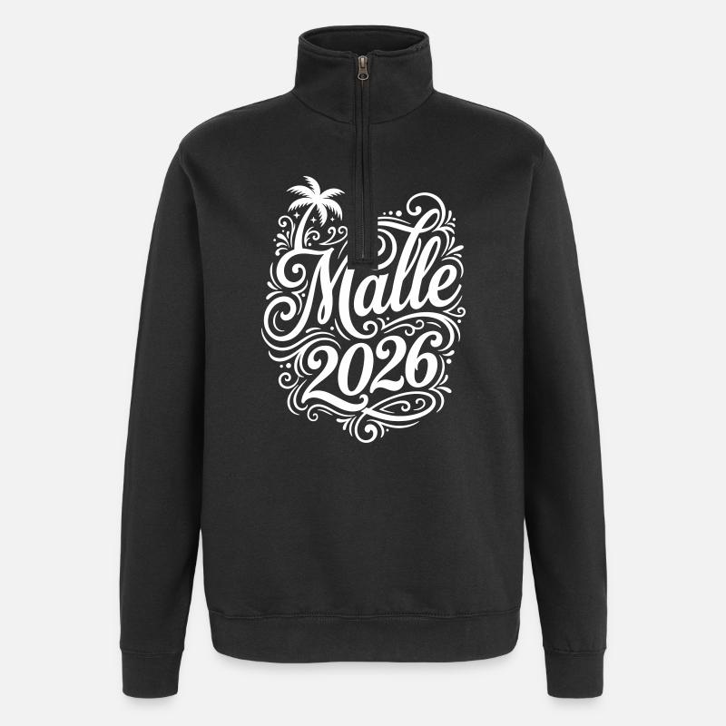 Malle 2026 Palm Tree Holiday - Sweat à zip 1/4 - noir