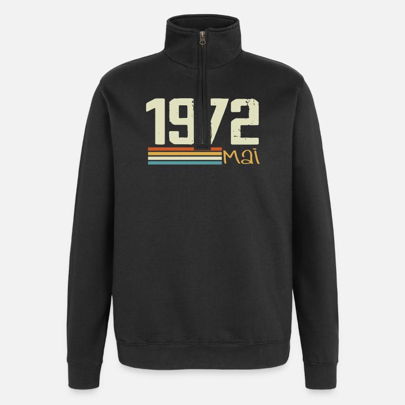 Mai 1972 - Quarter-Zip-Sweatshirt - Schwarz