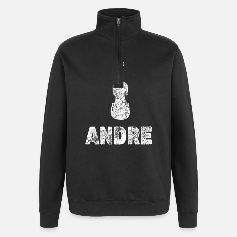 Violon André - Sweat à zip 1/4 - noir