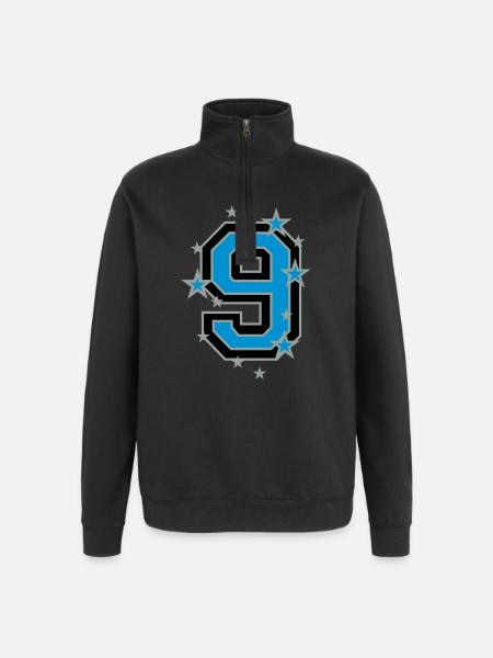 The number 9 - Quarter-Zip Sweatshirt - black