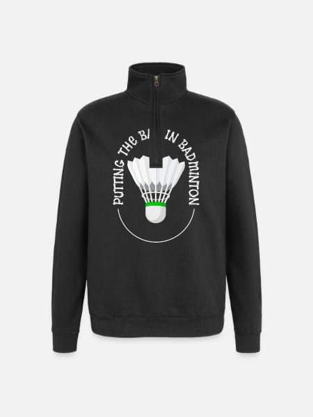 Putting The Bad Into Badminton - Quarter-Zip Sweatshirt - black