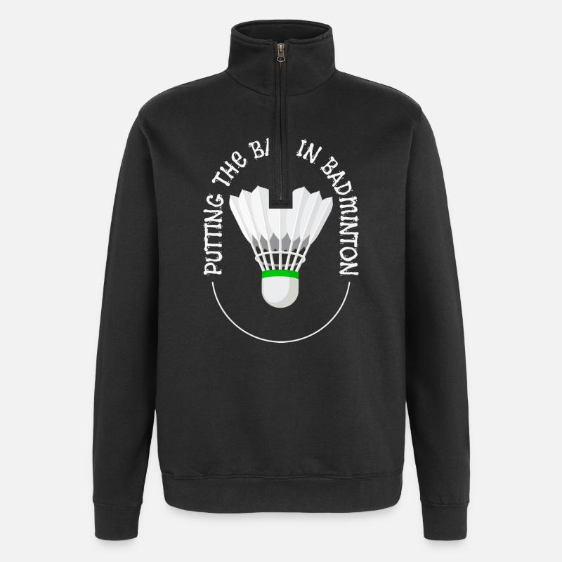 Putting The Bad Into Badminton - Quarter-Zip Sweatshirt - black