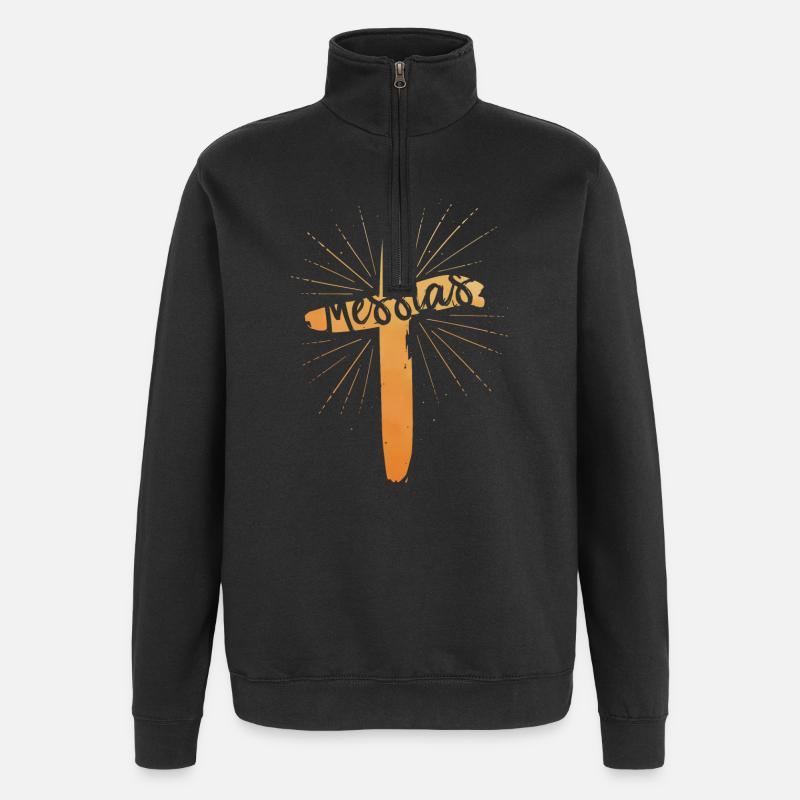 Messie - Sweat à zip 1/4 - noir