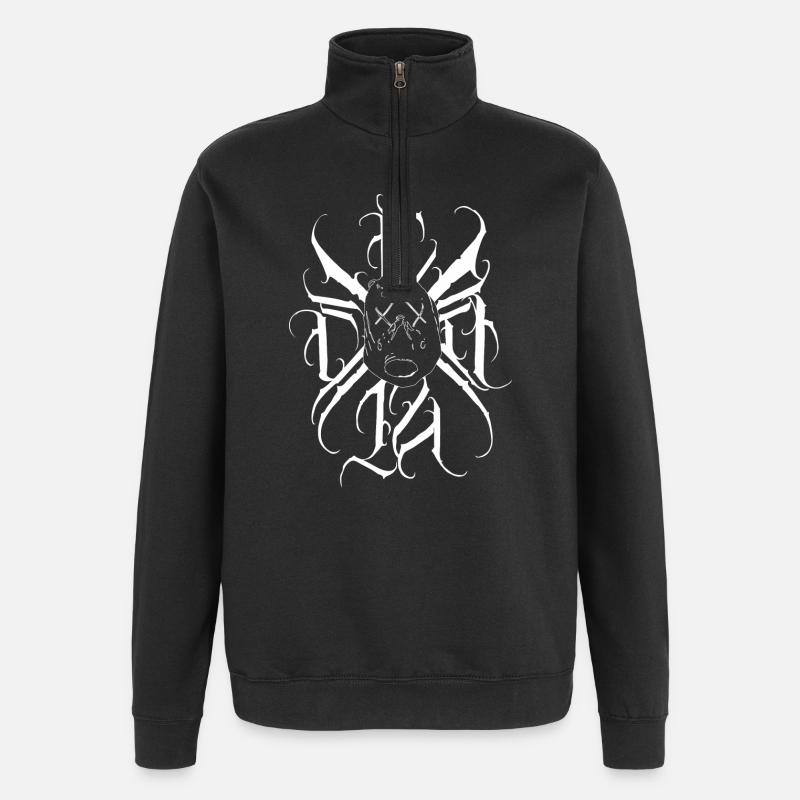 CDF12 - Sweat à zip 1/4 - noir