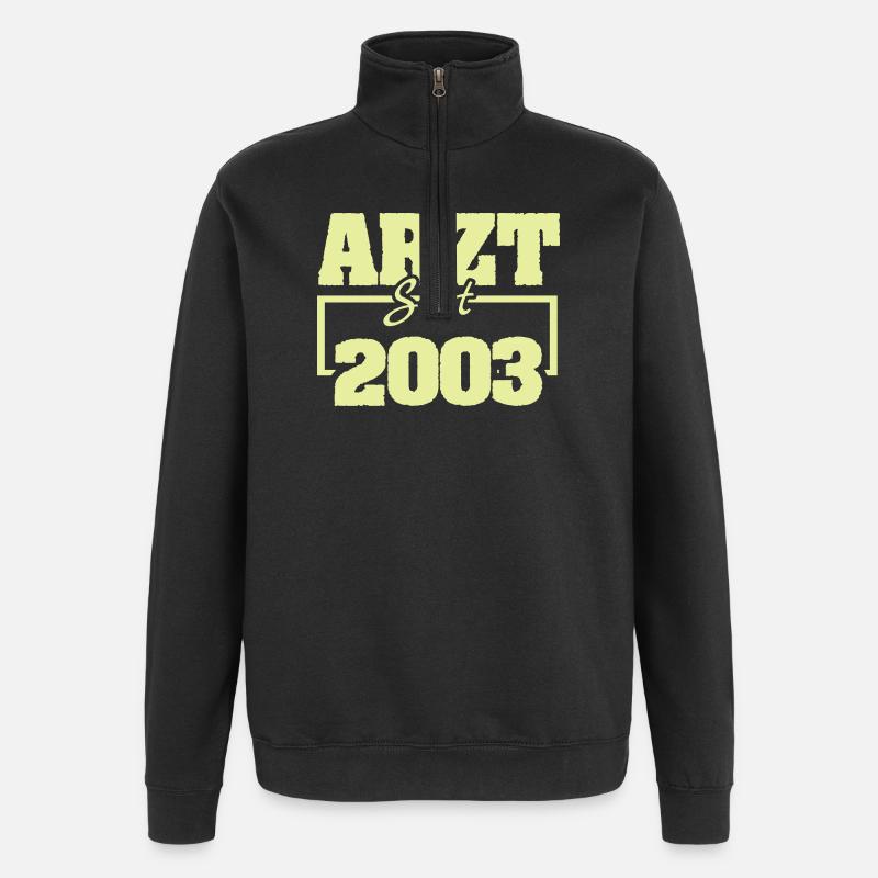 2003 - Quarter-Zip-Sweatshirt - Schwarz