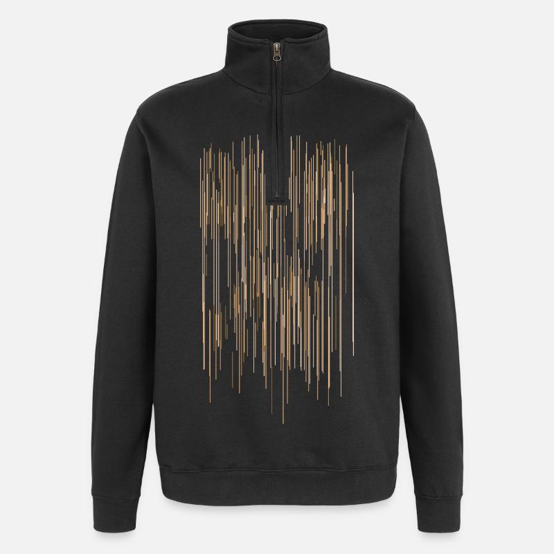 Stripe Pattern / Background - Quarter-Zip Sweatshirt - black