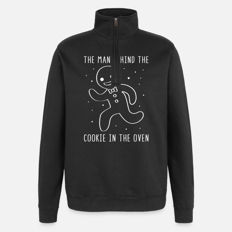 Werdende Väter Werdender Papa - Quarter-Zip-Sweatshirt - Schwarz
