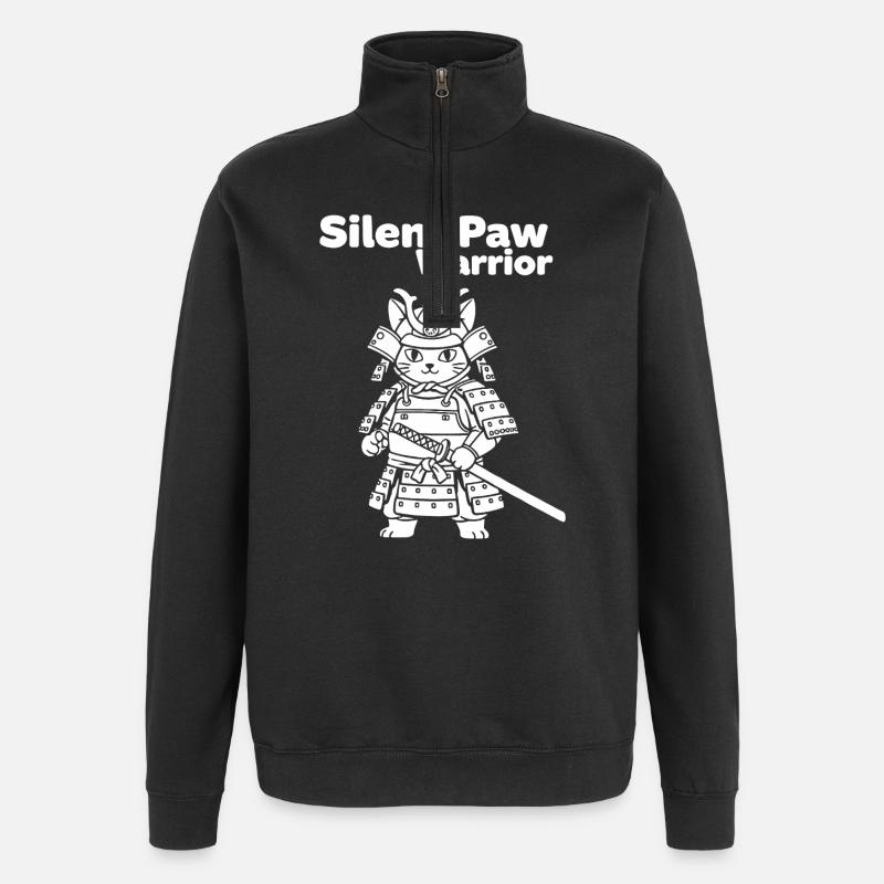 Silent Paws Samouraï - Sweat à zip 1/4 - noir