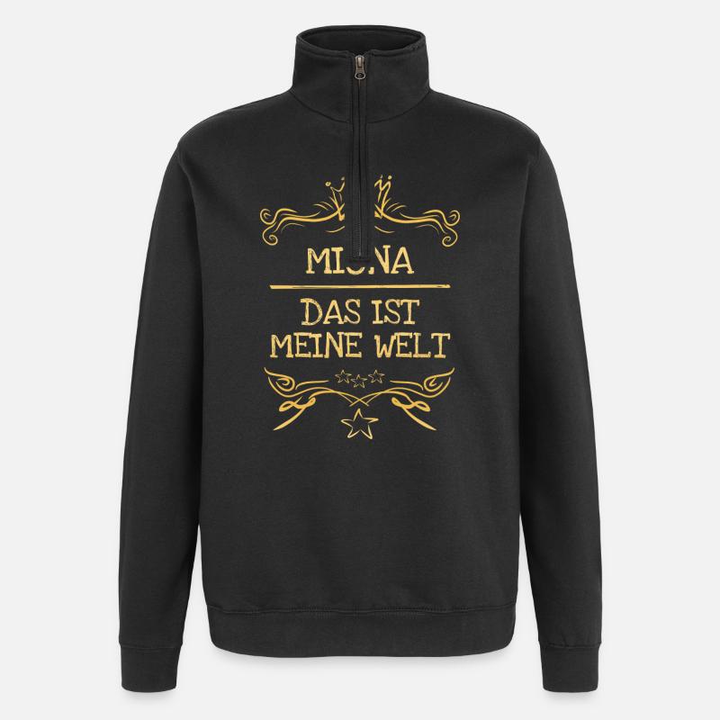 Geschenk für Miona - Quarter-Zip-Sweatshirt - Schwarz