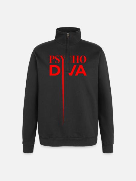 Psycho Diva – Sarcasm Spell Red - Quarter-Zip Sweatshirt - black