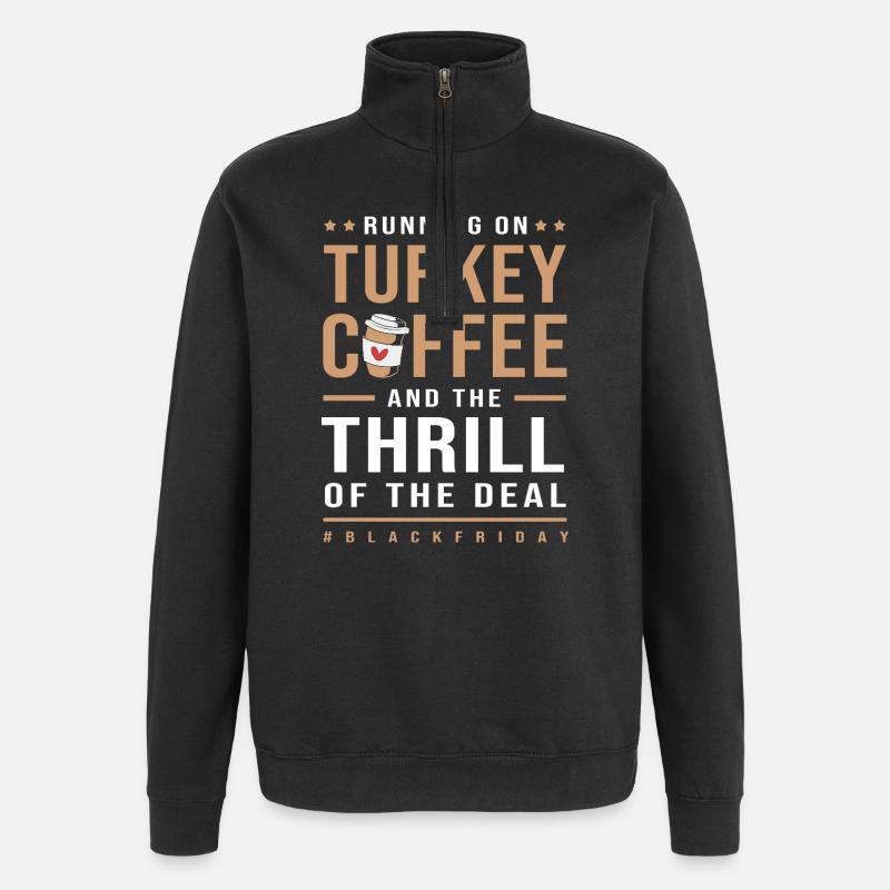 Black Friday Kaufrausch - Quarter-Zip-Sweatshirt - Schwarz
