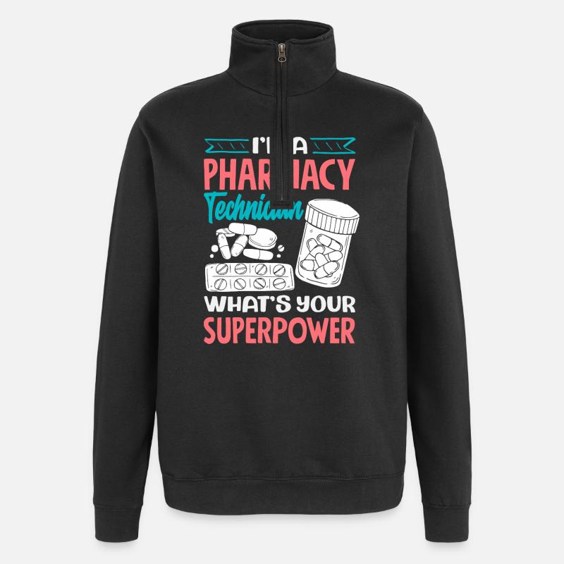 Pharmacien Technicien Pharmaceutique - Sweat à zip 1/4 - noir