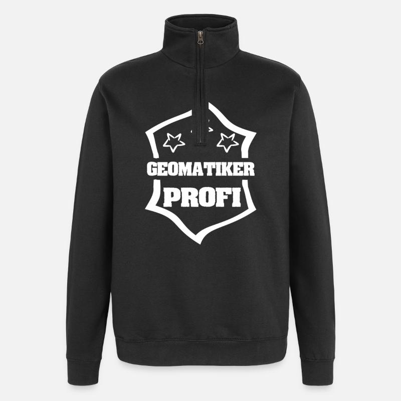 Profession Ingénieur en géomatique - Sweat à zip 1/4 - noir