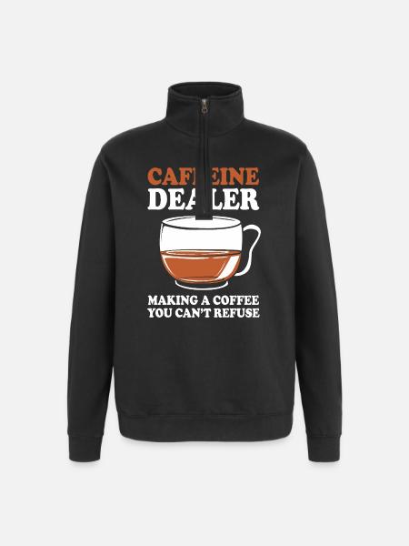 Espresso Koffein Barista Kaffee - Quarter-Zip-Sweatshirt - Schwarz