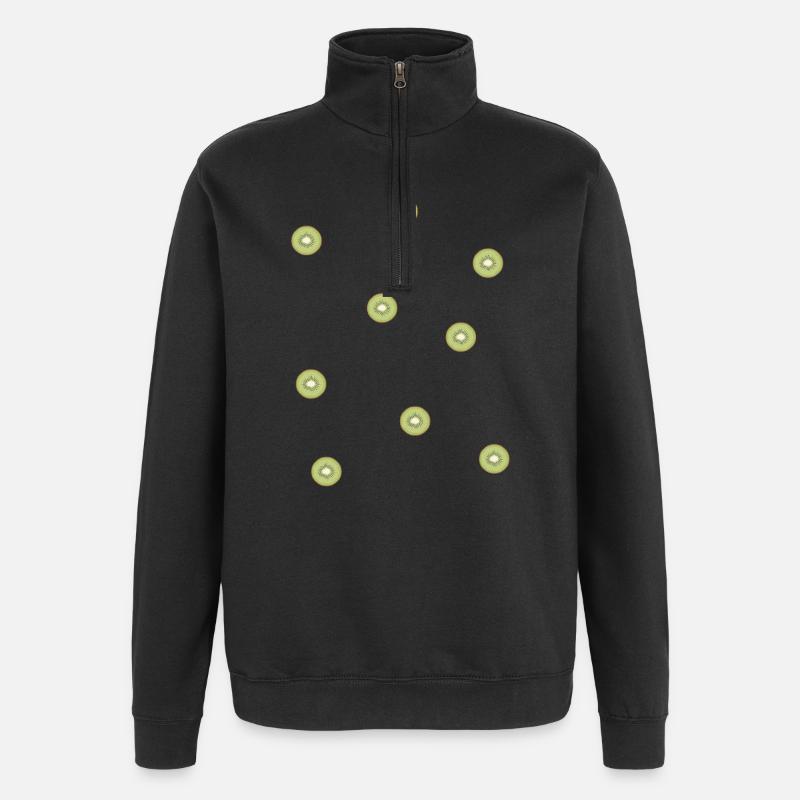 Kiwis - Sweat à zip 1/4 - noir