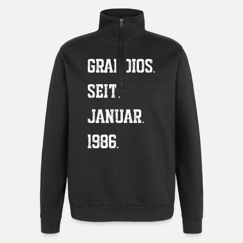 40e anniversaire janvier 1986 - Sweat à zip 1/4 - noir