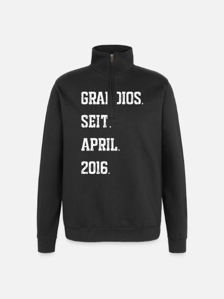 Anniversaire avril 2016 - Sweat à zip 1/4 - noir