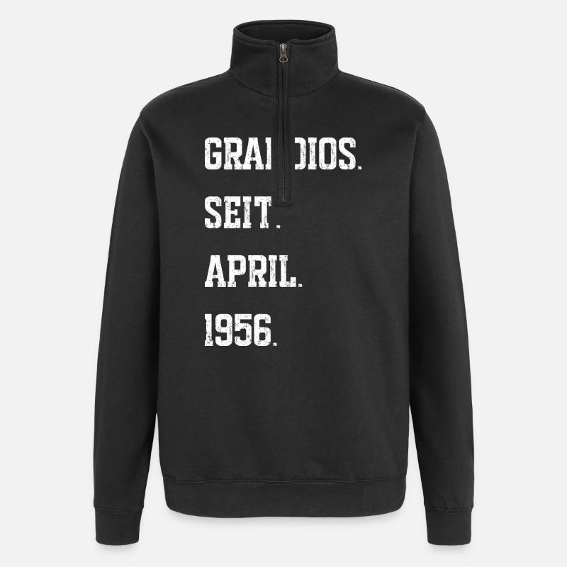 70 anniversaire avril 1956 - Sweat à zip 1/4 - noir