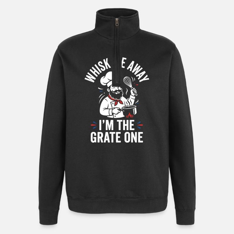 Chef râpé Maître des fouets - Sweat à zip 1/4 - noir