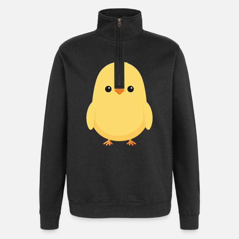 poussin - Sweat à zip 1/4 - noir