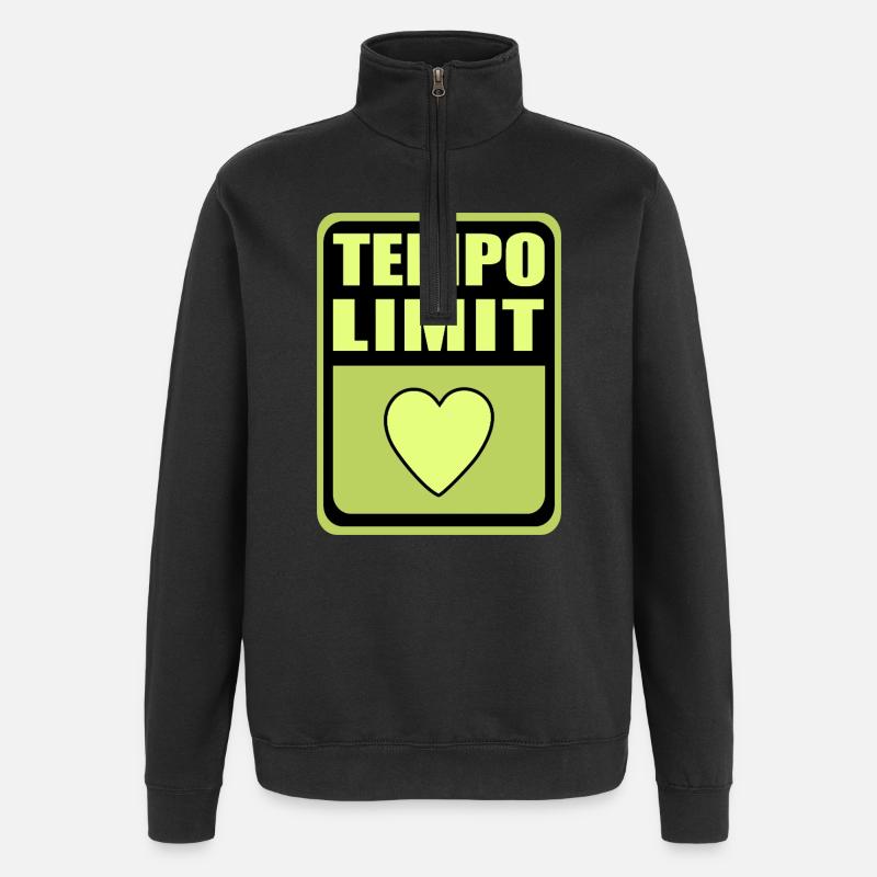 Speed limit - Quarter-Zip Sweatshirt - black