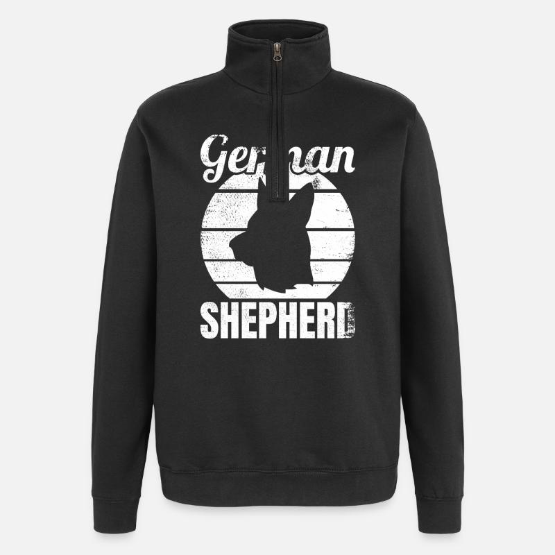 Berger allemand - Sweat à zip 1/4 - noir