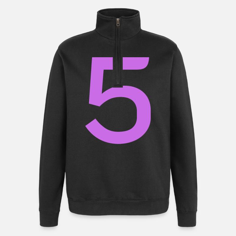5 - Sweat à zip 1/4 - noir