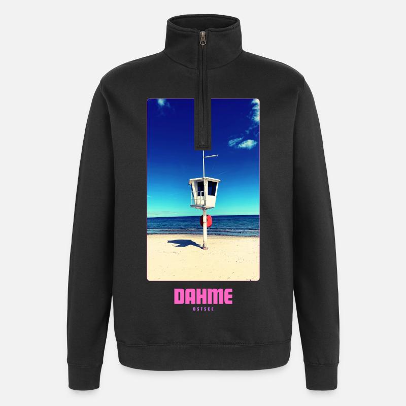DAHME BEACH - Quarter-Zip-Sweatshirt - Schwarz