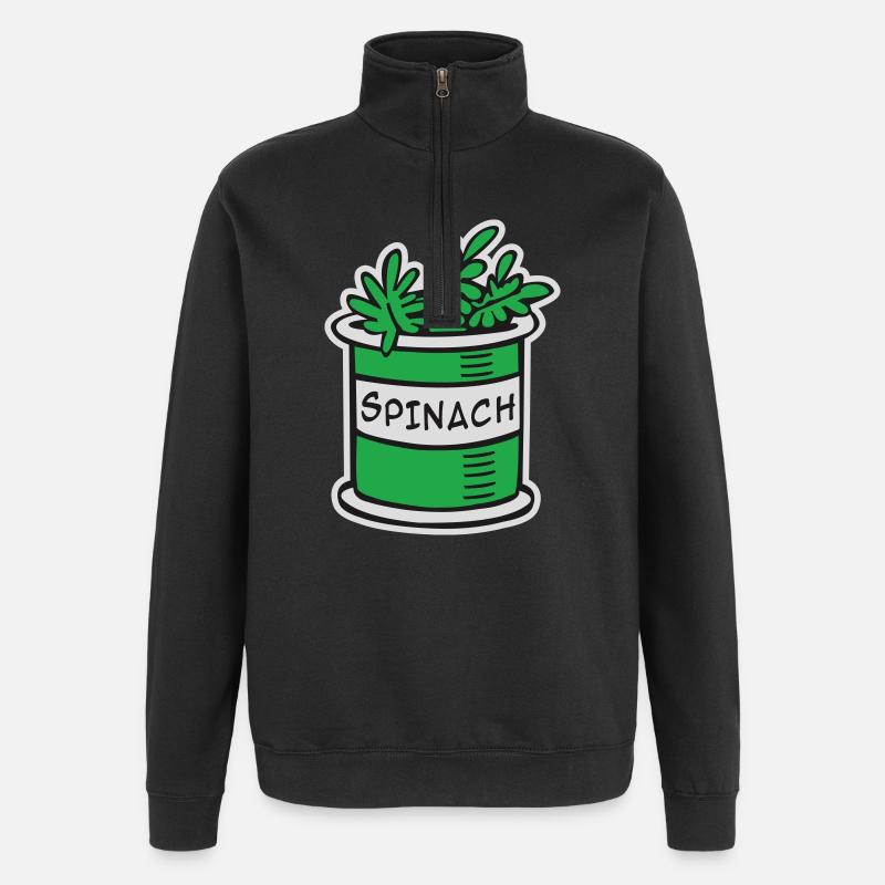 Spinach - Quarter-Zip Sweatshirt - black