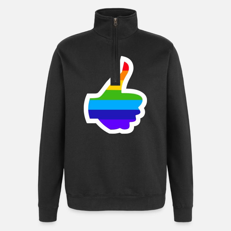 2 pouces vers le haut - Sweat à zip 1/4 - noir