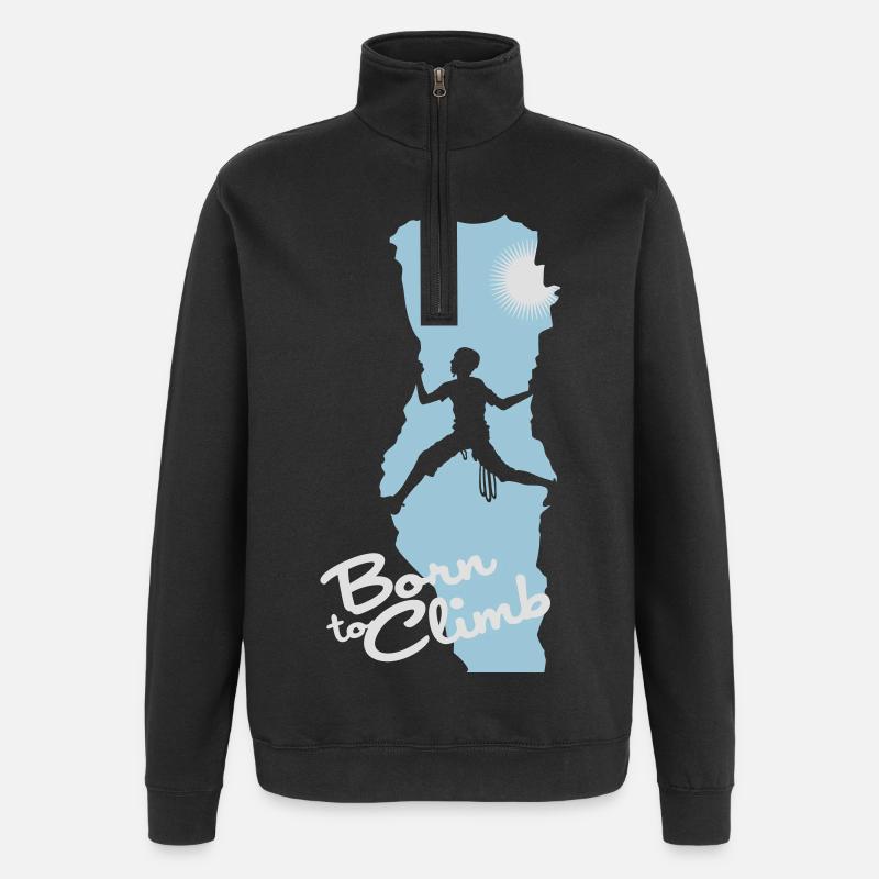 Erklettern flex - Quarter-Zip-Sweatshirt - Schwarz