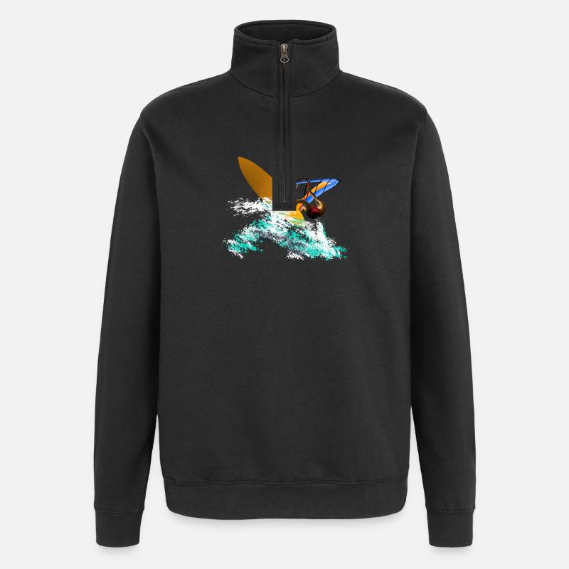 windsurfing - Quarter-Zip Sweatshirt - black