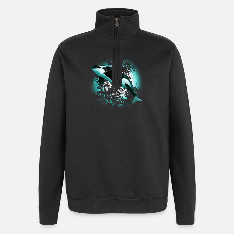 orca - Sweat à zip 1/4 - noir