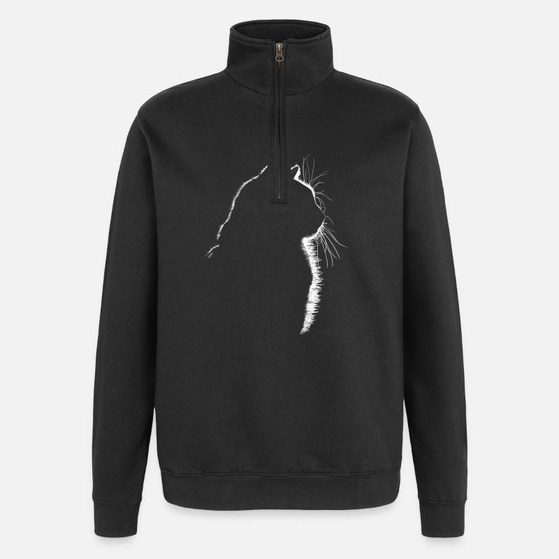 Cat - Quarter-Zip Sweatshirt - black