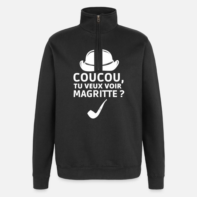 peintre, artiste peintre, peinture - Sweat à zip 1/4 - noir
