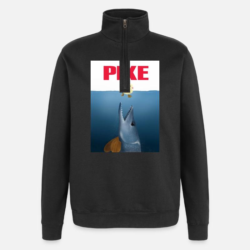 Pike attack - Quarter-Zip Sweatshirt - black