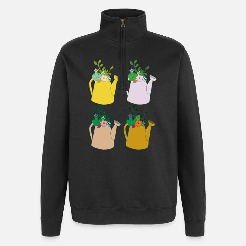 Gießkanne 4 - Quarter-Zip-Sweatshirt - Schwarz