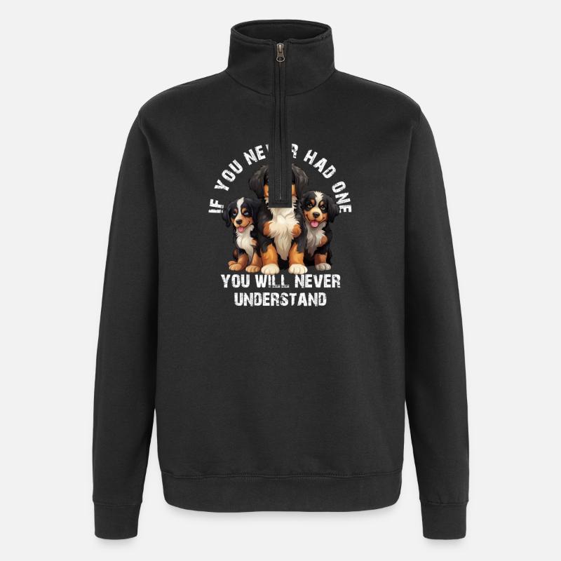 Berner Sennenhund - Quarter-Zip-Sweatshirt - Schwarz