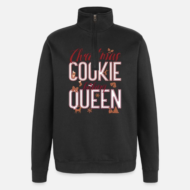 Christmas Cookie Baking Queen - Quarter-Zip Sweatshirt - black
