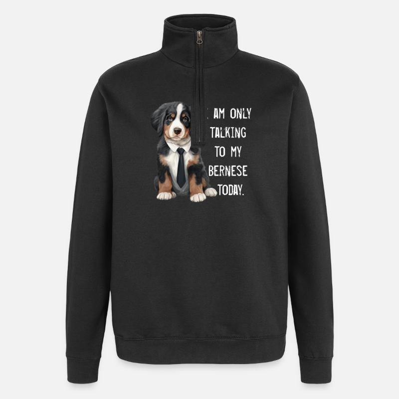 Berner Sennenhund - Quarter-Zip-Sweatshirt - Schwarz