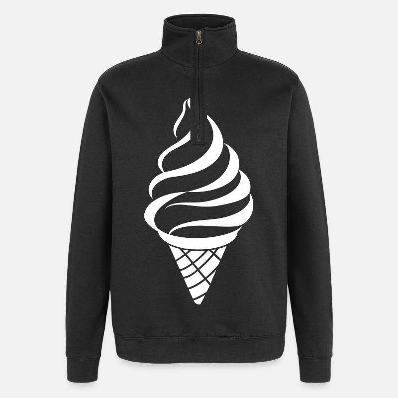 Eis Skizze - Quarter-Zip-Sweatshirt - Schwarz