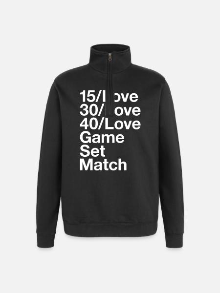 TENNIS Lover - Quarter-Zip Sweatshirt - black