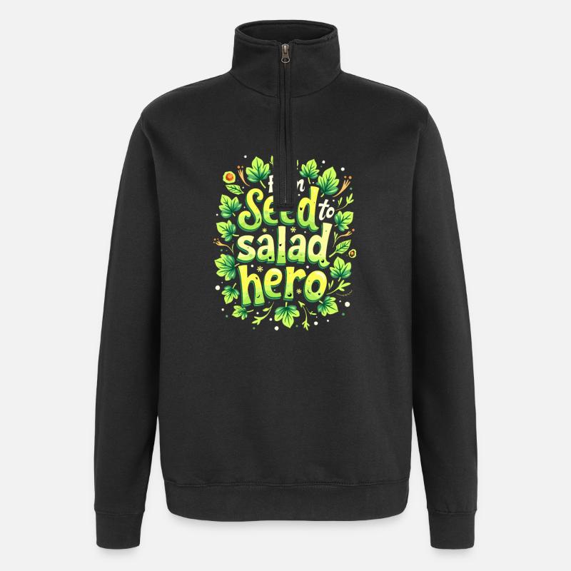 VOM SAMEN ZUM SALATHELDEN - Quarter-Zip-Sweatshirt - Schwarz