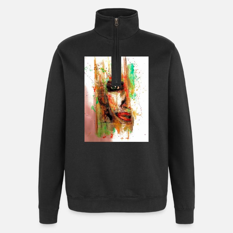 Joanna - Sweat à zip 1/4 - noir