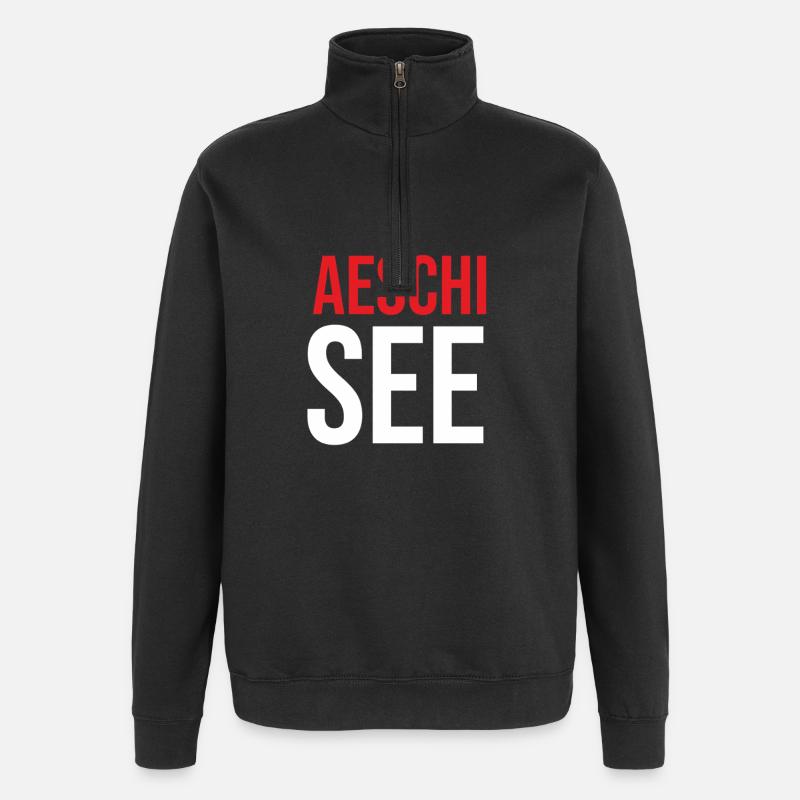 Aeschisee Souvenir - Quarter-Zip Sweatshirt - black